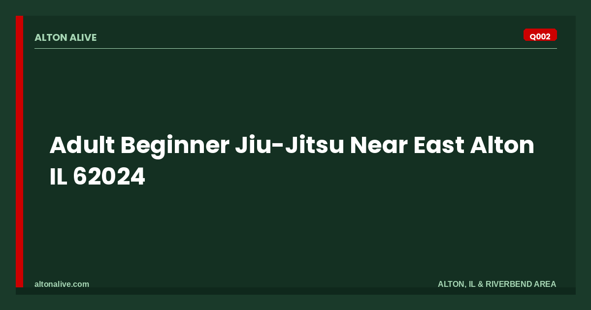 Adult Beginner Jiu-Jitsu Near East Alton IL 62024