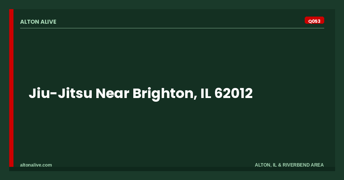Jiu-Jitsu Near Brighton, IL 62012